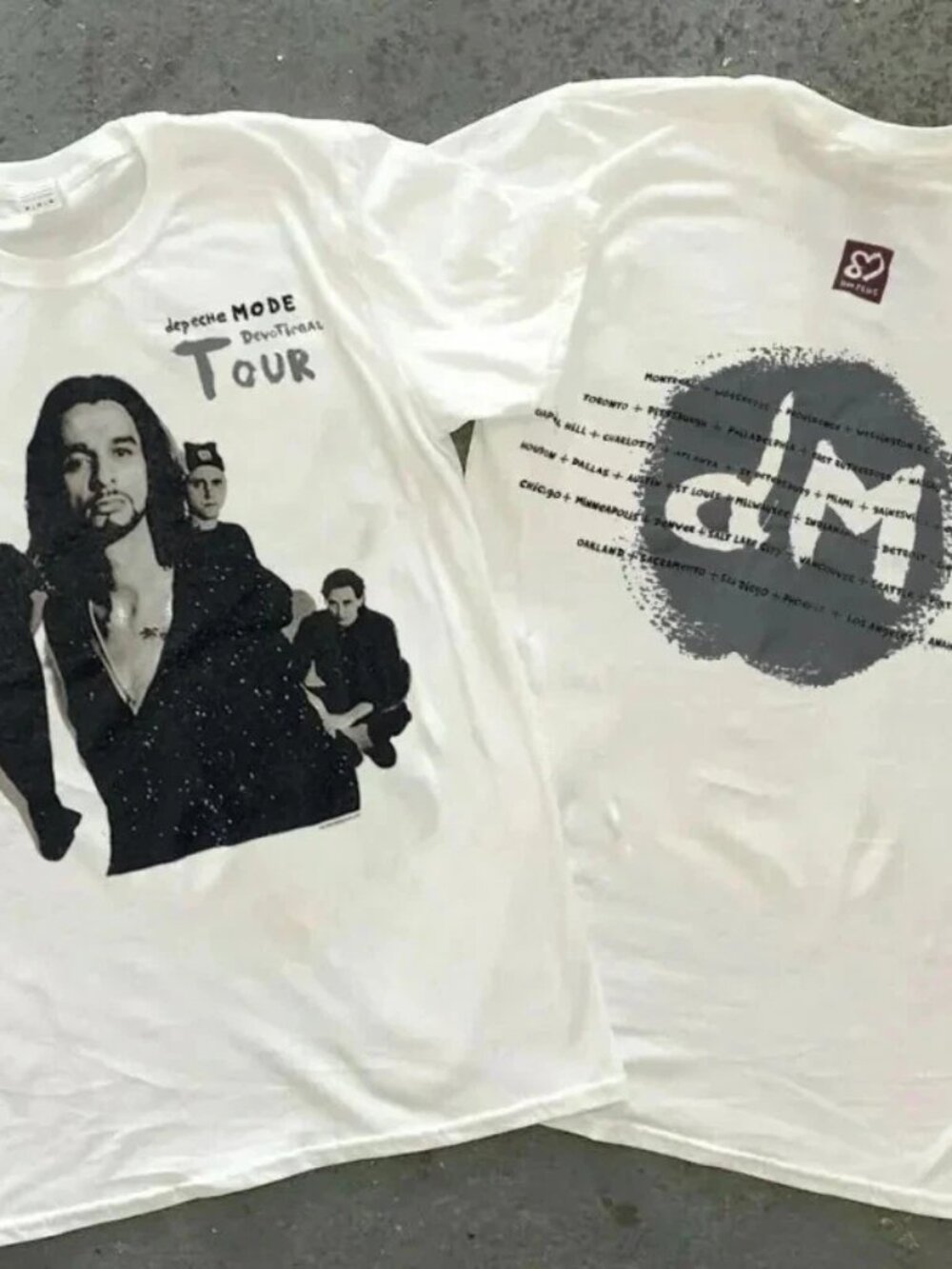 Depeche Mode Devotional Music Tour 1993 Double Sided T-shirt